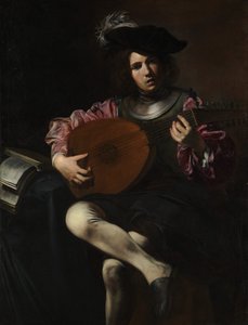 لاعب العود ، كاليفورنيا. 1625-1626. بواسطة فالنتين دي بولوني