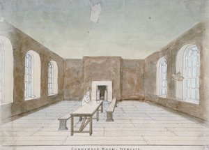 داخل غرفة المحكوم عليهم في سجن نيوجيت ، أولد بيلي ، مدينة لندن ، 1810 بواسطة عيد الحب ديفيس