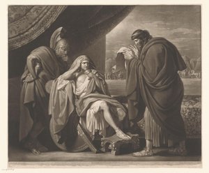 فيليب من أكارنانيا يقرأ رسالة إلى الإسكندر الأكبر