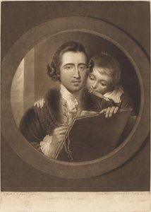 بنيامين ويست ، إسقر RA وابنه RI الغربية بواسطة Valentine Green after Benjamin West