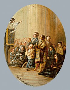 الخطبة. لوحة لفاليريانو دومينجيز بيكير (1834-1870). زيت على خشب بواسطة فاليريانو دومينغيز بيكير