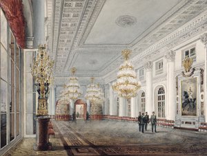 القاعة الكبرى ، قصر الشتاء ، سانت بطرسبرغ ، 1837 بواسطة فاسيلي سيمينوفيتش سادوفنيكوف