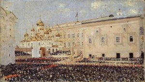 تتويج الإمبراطور ألكسندر الثالث في الكرملين في موسكو في 15 مايو 1883 ، 1883 بواسطة Vasili Vasilievich Vereshchagin