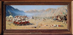 هجوم مفاجئ (غزو الإمبراطورية الروسية لتُرْكِستان بواسطة Vasili Vasilievich Vereshchagin