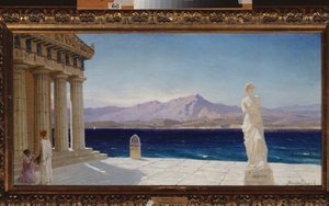 منظر طبيعي قديم (اليونان) - منظر طبيعي قديم - رسم فاسيلي دميترييفيتش بولينوف (1844-1927) ، زيت على قماش
