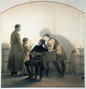 على البيانو ، 1855