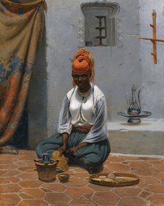 صنع الشاي في الجزائر العاصمة ، 1840.