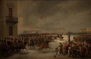 تمرد Decembrist في ساحة مجلس الشيوخ في 14 ديسمبر 1825