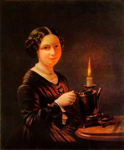 فتاة مع شمعة ، 1840s ، 1965. بواسطة فاسيلي تروبينين