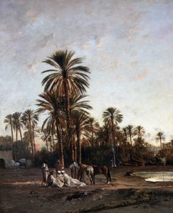 بحيرة افريقيا. 1866 (زيت على قماش) بواسطة فيكتور بيير هوجيت