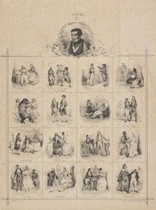 Augustin-Eugène Scribe مع الشخصيات ، القرن التاسع عشر. بواسطة فيكتور آدم