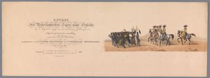 موكب تاريخي في الذكرى المئوية الثانية لجامعة أوترخت ، 1836 (طباعة العنوان) مسيرة الجيش الهولندي إلى أوستند ، 3 يوليو 1600 ، في اليوم التالي للانتصار في Nieuwpoort ؛ وفقًا للأداء المليء بالملابس الذي قدمه H H Stud بواسطة شركة Caramelli and Co.