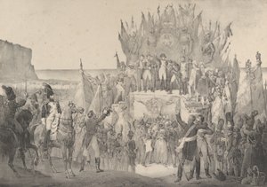مهرجان عسكري في بولوني مع نابليون يوزع نجوم فيلق هو ... ، القرن التاسع عشر. بواسطة فيكتور آدم