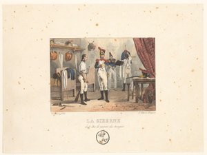 ضابط يضع patroontas يجب أن تكون الحقيبة مرآة للجنود (العنوان على الكائن) مشاهد عسكرية (عنوان المسلسل) مشاهد عسكرية (عنوان المسلسل) بواسطة veuve Delpech (Naudet)