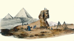العقيد الفرنسي في مصر. في "" ألبوم Grotesque، Choices of Remarkable Types "، رسوم توضيحية بقلم فيكتور آدم ، باريس ، حوالي عام 1850. بواسطة فيكتور آدم