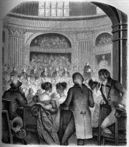 استقبال Abbe Jean Sibrake (Jean-Sibrakes) (Siffrein) Maury (1746-1817) في أكاديمية Francaise عام 1785 - نقش فرانك بواسطة فيكتور فرانك