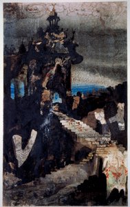 ليه أورينتالز رسم بالقلم والجواش والألوان المائية لفيكتور هوغو (1802-1885) 1855-1856. باريس ، BN بواسطة فيكتور هوغو