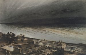مارين-تراس ، جيرسي ، 1855 (فحم وقلم رصاص وغواش على ورق) بواسطة فيكتور هوغو