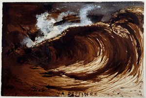 قدري. تمثيل لموجة وسط البحر. رسم فيكتور هوغو (1802-1885)