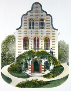 منزل هولندي ، رسم توضيحي من "Habitations Champetres" المنشور في باريس ، c1895 (chromolitho)