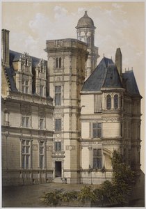 فندق أنجو ، أنجير ، رسم توضيحي من "Les Chateaux de la vallee de la Loire" ، باريس ، تم نشره Ch. Boivin ، 1861