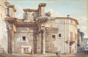 منتدى تراجان في روما (رسم)