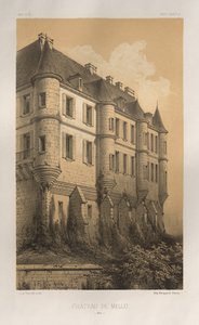 العمارة الخلابة أو آثار القرن الخامس عشر. والسادس عشر. قرون: Chateaux De France في القرنين الخامس عشر والسادس عشر: Pl. 35 ، Château De Mello (Oise) بواسطة فيكتور بيتي