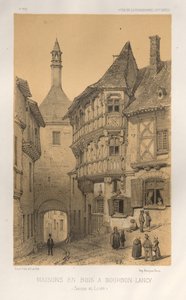 العمارة الخلابة أو آثار القرن الخامس عشر. والسادس عشر. قرون: Chateaux De France في القرنين الخامس عشر والسادس عشر: Pl. 5 ، منزل خشبي في بوربون-لانسي (Saone Et Loire) بواسطة فيكتور بيتي