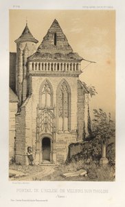 ... Pl.2 ، بوابة كنيسة Villiers Sur-Tholon Yonne ، 1860. بواسطة فيكتور بيتي