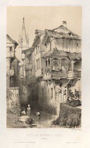 ... رر. 10 ، Vielles Maisons A Tulle Correze ، 1860. بواسطة فيكتور بيتي