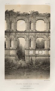 ... رر. 74 ، Galerie Ruinée DUn Château ، من رسم قديم ، 1860. بواسطة فيكتور بيتي
