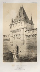 ... رر. 80 ، Porte Notre-Dame à Sens من رسومات يون القديمة ، 1860.