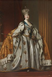 صورة الإمبراطورة كاثرين الثانية 1729-1796 في رداء التتويج ، بعد 1762