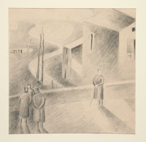 سبع رسومات ومخطوطات أصلية للفنان ، ومواد وثائقية.