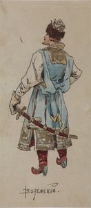 تصميم أزياء أوبرا ذا ميرشانت كلاشينكوف لروبنشتاين ، 1901 بواسطة فيكتور أندرييفيتش سيموف