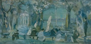 تصميم المسرح لمسرحية The Seagull بواسطة A. Chekhov ، 1898 بواسطة فيكتور أندرييفيتش سيموف