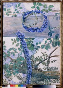 "" Les garlandes de bleuets "" Peinture de Viktor (Victor) Borisov-Musatov (Borisov Musatov) (1870-1905) 1905 معرض الدولة تريتياكوف ، موسكو بواسطة فيكتور إلبيديفوروفيتش بوريسوف موساتوف