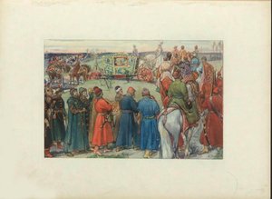 القيصر اليكسي ميخائيلوفيتش ركوب إلى الصيد ، 1896 بواسطة فيكتور ميخائيلوفيتش فاسنيتسوف
