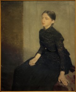 صورة لفتاة صغيرة. أخت الفنانة آنا همرشوي