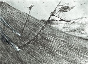 Storm Creators البحر الأسود ، 2017 ، (حبر على ورق) بواسطة فنسنت الكسندر بوث