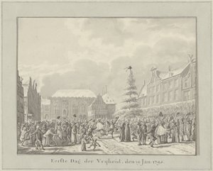 ثورة في هارلم 19 يناير 1795 اليوم الأول للحرية ، 19 يناير. 1791 (العنوان على الكائن)
