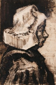 رأس امرأة فلاحية ، مواجهة لليمين ، 1884 بواسطة فنسنت فان جوخ