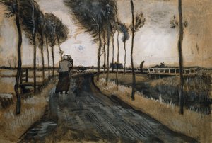 المناظر الطبيعية مع المرأة والطفل ؛ منظر طبيعي مع امرأة وطفل ، 1883 بواسطة فنسنت فان جوخ