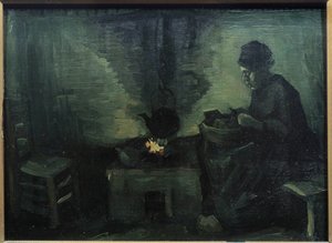 فلاح بيتور ماروفلي على الخشب بواسطة فنسنت فان جوخ (1853-1890) 1885 صن. 0،29x0،4 م باريس ، متحف أورسيه بواسطة فنسنت فان جوخ