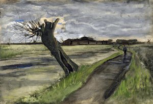 بولارد ويلو (saule tetard) par Gogh ، Vincent ، van (1853-1890). قلم رصاص ، ألوان مائية ، جواش ، حبر على ورق ، مقاس 38x55،8 بواسطة فنسنت فان جوخ
