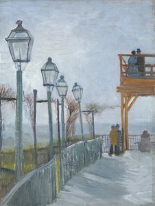 التراس ومنصة المراقبة في Moulin de Blute-Fin ، مونمارتر ، أوائل عام 1887. بواسطة فنسنت فان جوخ