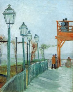 تراس وشرفة مراقبة في Moulin de Blutefin ، مونت بواسطة فنسنت فان جوخ