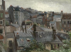 منظر من استوديو فينسينت على شكل جوخ ، فينسينت ، فان (1853-1890). زيت على كرتون ، مقاس: 30،1x40،8 بواسطة فنسنت فان جوخ