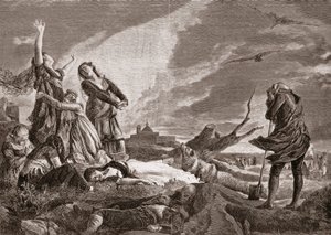 حرب الاستقلال الإسبانية (1808-1814). جنازة في لا مونكلوا ، مدريد يوم 3 مايو بواسطة فنسنت جونزاليس بالمارولي