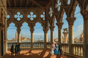 منظر لـ Bacino di San Marco من Loggia of the Palazzo Ducale ، البندقية.